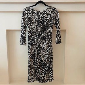 Adrianna Papell Navy and White Dress